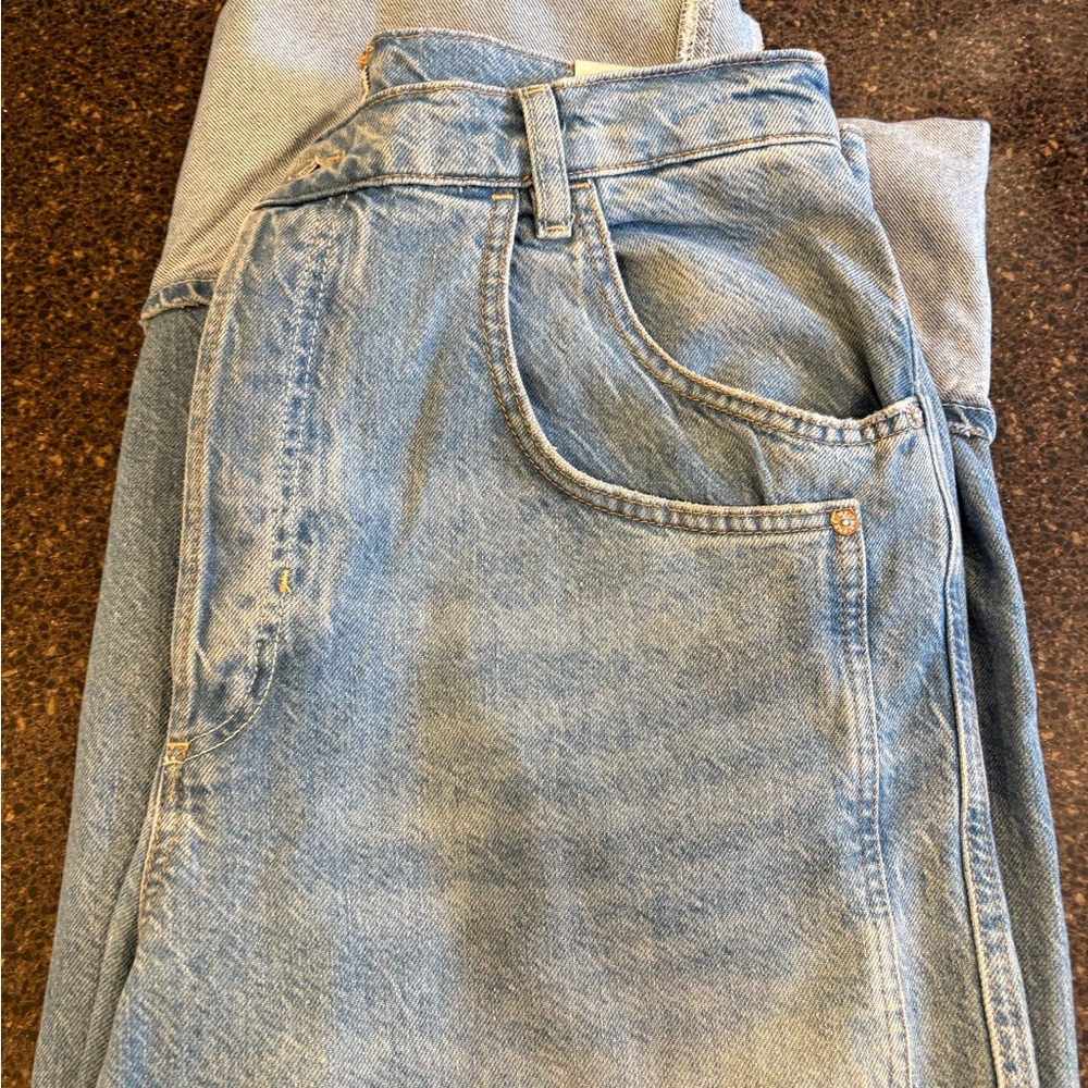 We The Free Blue Boyfriend Jeans Vintage Style